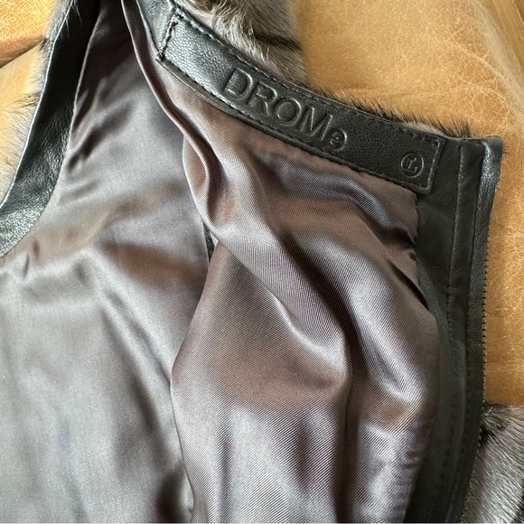 DROMe vintage cowhide Italy fur calf hair cheetah gray mini dress y2k zebra pony - Picture 8 of 15